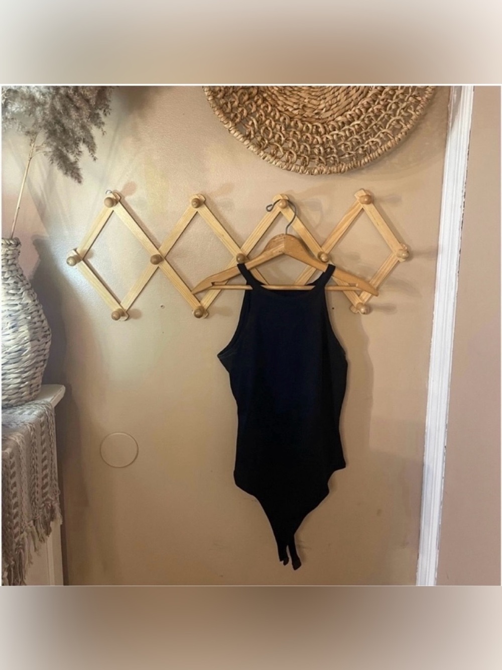 Aveto black high neck bodysuit size small